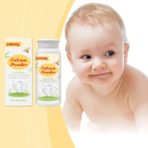 Wiieey Gentle Baby Powder with Low Dust Formula in a 100g Bottle for Sensitive Infant Skin