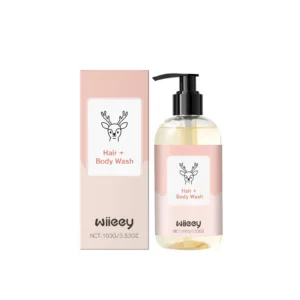 Wiieey Kids 2-in-1 Shampoo and Body Wash with Gentle Oat Extract for Sensitive Skin