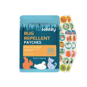 Wiieey Herbal Mosquito Repellent Patches with Citronella and Peppermint Oil for Kids and Adults